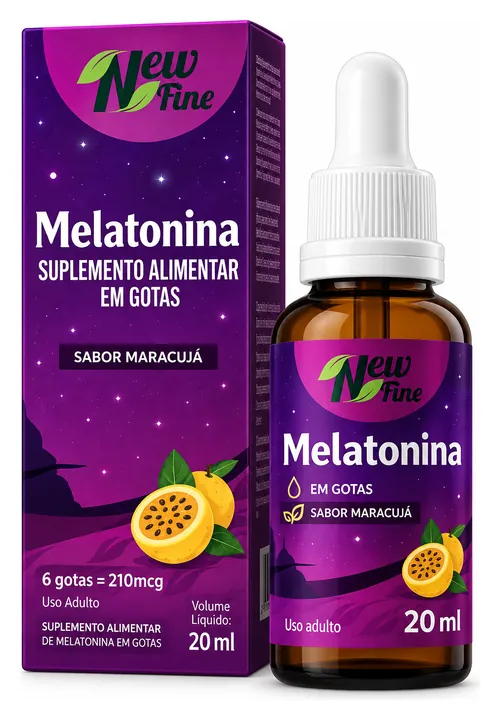 Embalagem do Melatonina em gotas New Life